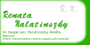 renata malatinszky business card